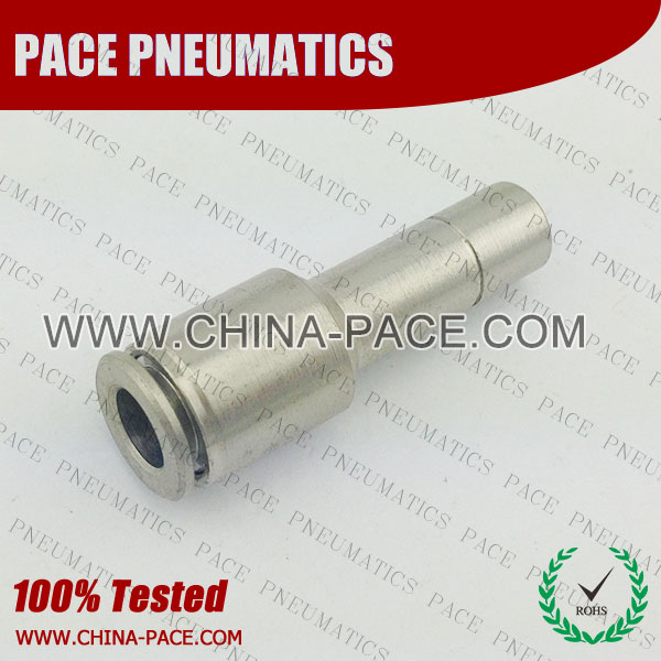 Nickel Plated Brass Push In Reducer, Air Fittings, one touch tube fittings, Pneumatic Fitting, Nickel Plated Brass Push in Fittings